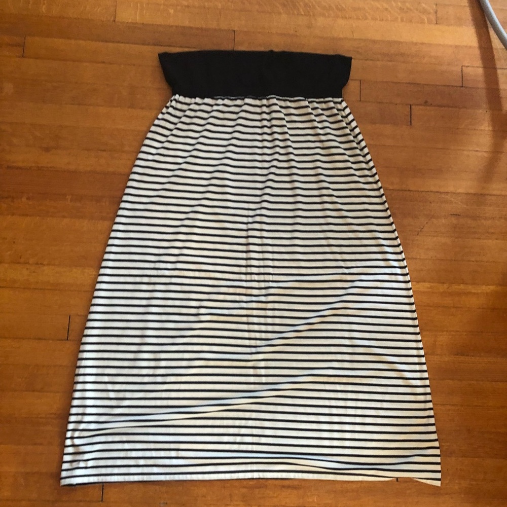 Black and White Maxi Skirt